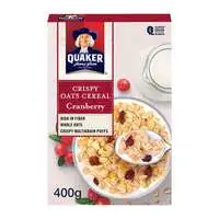 Quaker Cranberry Crispy Oats Cereal 400g