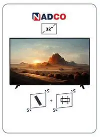 Nadco 32 Inch LED Ultra HD Television With 2 Remote Control Black, NC-32THD