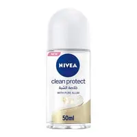 NIVEA Antiperspirant Roll-on for Women, 48h Protection, Clean Protect Pure Alum, 50ml