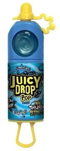 Bazooka Juicy Drop Pop Raspberry Flavour Candy 26g