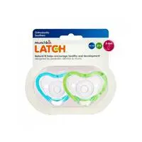 Munchkin Latch Orthodontic Soothers, Blue & Green 2Pcs