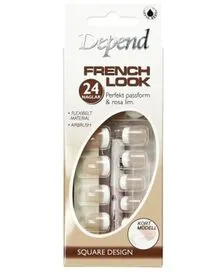 Depend 24-Piece French Look Nail Kit With Pink Glue 6301 Brown & White