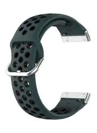 حزام بديل من Fitme لـ Fitbit Versa 3/Sense، أخضر داكن/أسود