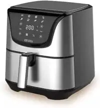 GS General Supreme 1700W Touch Control Air Fryer, 5.5 Liter Capacity, Silver