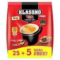 Klassno Pro 3-In-1 Coffee Mix Sticks 20g Pack of 30