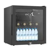 GVC Pro Glass Display Refrigerator, 3 Feet, Black - GVRG-75 (Installation Not Included)