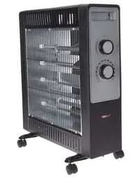Koolen Quartz Heater 4 Tubes 2200W, Black & Silver