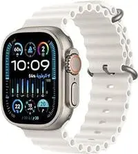 ساعة Apple Watch Ultra 2 الجديدة [GPS + Cellular 49mm] ساعة ذكية مع هيكل متين من التيتانيوم وحزام محيطي أبيض مقاس واحد. جهاز تتبع اللياقة البدنية، نظام تحديد المواقع العالمي (GPS) الدقيق، زر العمل، عمر بطارية طويل للغاية