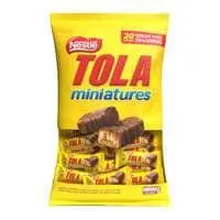 Tola Bites Pouch Crispy Wafer Covered With Caramel and Milk Chocolate 8g Pack of 20