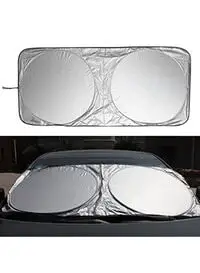 Generic 1Pcs Silver Reflective Front Sunshade Two Side Black/ Silver