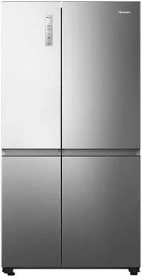 Hisense Side By Side C Class Frost Free Refrigerator, 640 Liter Capacity, RS86W2NSQ, Silver (Installation Not Included)