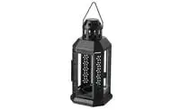 Lantern for tealight, in/outdoor, black22 cm