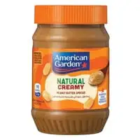 American Garden Natural Creamy Peanut Butter Vegan Gluten Free 454g