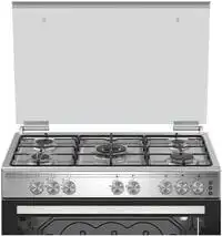 General Supreme Gas Cooker, Size 90 * 60cm, 5 Burners, Full Safety, Grill, Self Ignition, Steel, Turkish (Installation Not Included)
