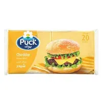 Puck Cheddar Cheese Slices 400g