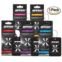 Generic Areon Air Fragrance X-Version Multi Flavours (Party, Bubble Gum, Strawberry, Vanilla, New Car) 5 Pack