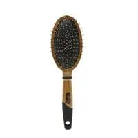 Cecilia Large Oval Hair Brush With Iron Hair And Wooden Design, Brown/Black