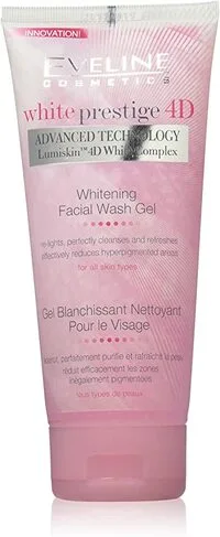 Eveline Cosmetics White Prestige 4D Whitening Facial Wash Gel, 200 ML