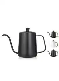 Mibru Coffee Drip V60 Pour Over Kettle Goose Neck Long Narrow Spout With Lid Tea Pot 304 Stainless Steel Teflon Coated Pitcher For Pouring Coffee 600ml