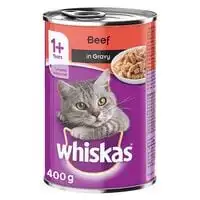 Whiskas Beef in Gravy Can, Wet Cat Food 400g