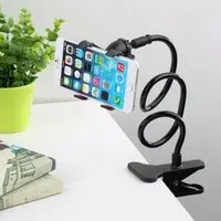 Generic Universal Flexible Long Arms Mobile Phone Holder Desktop Bed Lazy Bracket Mobile Stand Support, For Bedroom, Kitchen, Office, Bathroom (Black)