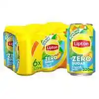 Lipton, Zero Sugar, Peach Ice Tea, 320ml Pack of 6