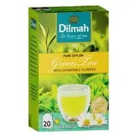 Dilmah Pure Ceylon Green Tea With Chamomile 20 Sachets, 40g