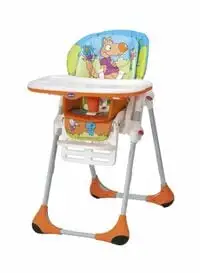 Chicco New Polly 2In1 Highchair - Wood Friends - Multicolors
