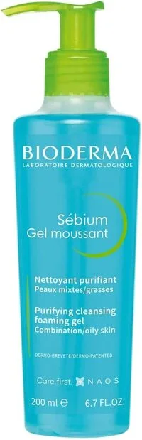 Bioderma Sebium Facial Purifying Cleansing Foaming Gel For Combination/Oily Skin, 200ml