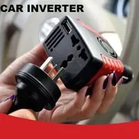 Generic Car Power Adapter Power Inverter 12V DC To 220V AC Red & Black