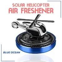 معطر هواء طائرة هليكوبتر تعمل بالطاقة الشمسية من بلو أوشن، عطر سيارة هليكوبتر يعمل بالطاقة الشمسية
