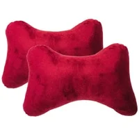 Generic 3Xr 2-Piece Neck Support Pillow Set Red