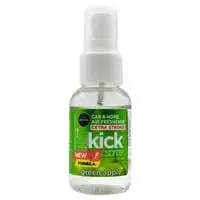 Kick Spray Extra Strong Air Freshener For Car And Home, New Formula 30ml - AROMA Green Apple Smell