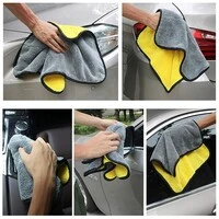 Generic 1Pcs Extra Thick Microfiber Cleaning Cloths All-Purpose Absorbent Car Drying Wash Soft Reusable Detailing Polishing Towel Micro Fiber Towel