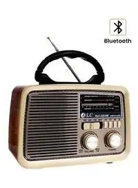 DLC Bluetooth Portable Radio 32216B Brown/Gold/Black
