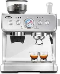 Gevi 20Bar Semi Automatic Espresso Machine With Grinder & Steam Wand – All in One Espresso Maker & Latte Machine for Home Dual Heating System