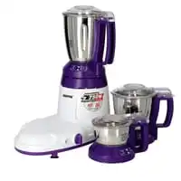 Geepas 750W 3-In-1 Mixer Grinder - Stainless Steel Jars & Blades - 3 Speed, Safety Twist Lock - Perfect For Dry & Wet Fine Grinding - Indian Curry Spices Coconut Grinding Mixing