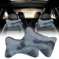 Generic Neck Pillow Breathable Auto Cushion Relax Headrest Car Neck Pillow For Travel Neck Pain 3Xr 2 Pcs/Set Black/Beige/Red/Grey (Optionable)