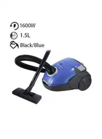 Sonashi Suction Vacuum Cleaner 1.5 L 1600 W Svc-9024, Black/Blue