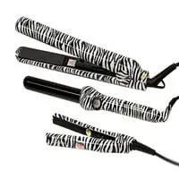 مجموعة أدوات تصفيف الشعر من جوسي إيبر، أبيض وأسود، 19 ملم