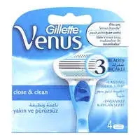 Gillette Venus Women's Razor Blade Refills Blue 4 count