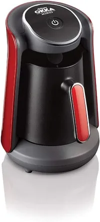 Okka Arzum Minio Turkish Coffee Machine, Black/Red