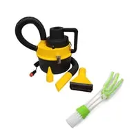 Generic Car Vacuum Cleaner Handheld Wet And Dry Auto Car Vacuum Cleaner Yellow A/C Ventilation Cleaning Brush Computer Keyboard Cleaner