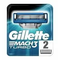 Gillette Mach 3 Turbo 3D Razor Handle With 2 Blades Multicolour 3 count