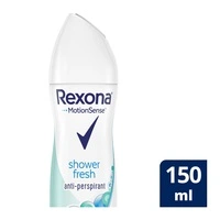 REXONA Women Antiperspirant Deodorant Spray, 72 Hour Sweat & Odor Protection*, Shower Fresh, With Motionsense Technology, 150ml