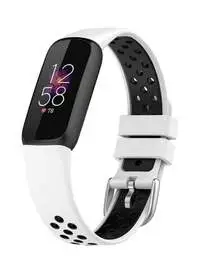 Fitme Replacement Sport Strap Band For Fitbit, Luxe White/Black