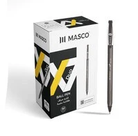 MASCO Pack of 50 Duo X7 Ball Pen, Black