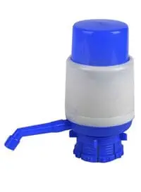 مضخة توزيع مياه بالضغط اليدوي من ماركة Generic باللون الأزرق/الأبيض