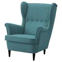 In House Chair King Linen With Two Wings - Turquoise - E3