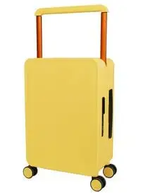 Morano Hard-Side Luggage Unisex ABS Lightweight 4 Double Wheeled Suitcase With Built-In TSA Type Lock (Carry-On 20-Inch, Yellow)